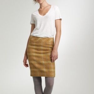 LAST CHANCE J Crew Gold Plaid Pencil Skirt